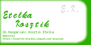 etelka kosztik business card